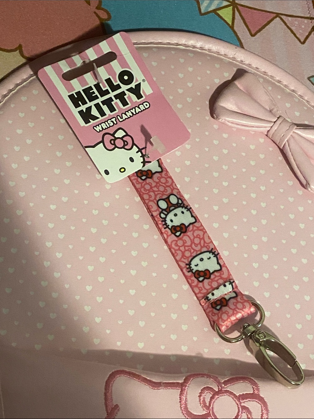 NWT Hello Kitty Pink Wrist Lanyard 🩷🖤